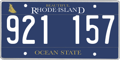 RI license plate 921157