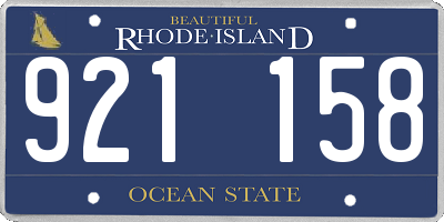 RI license plate 921158