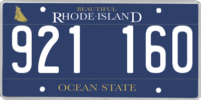 RI license plate 921160