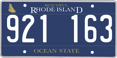 RI license plate 921163