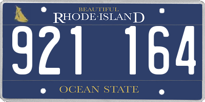 RI license plate 921164