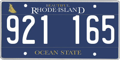 RI license plate 921165