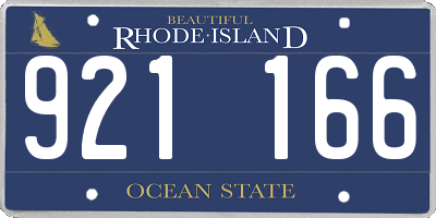 RI license plate 921166