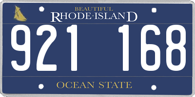 RI license plate 921168