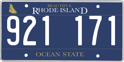RI license plate 921171