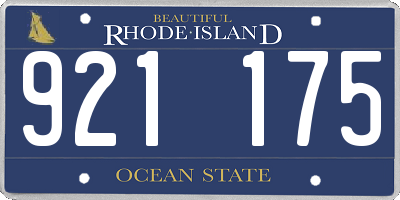 RI license plate 921175