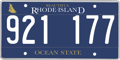RI license plate 921177