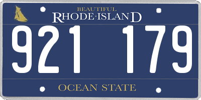 RI license plate 921179