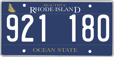 RI license plate 921180