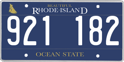 RI license plate 921182
