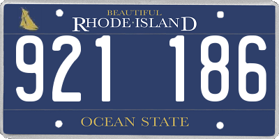 RI license plate 921186