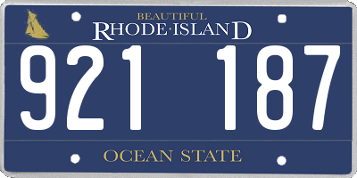 RI license plate 921187