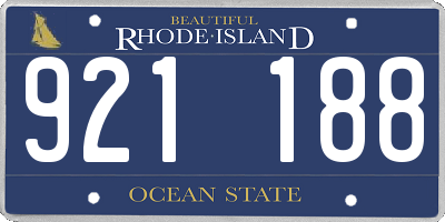 RI license plate 921188