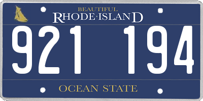 RI license plate 921194