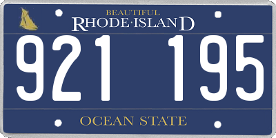 RI license plate 921195