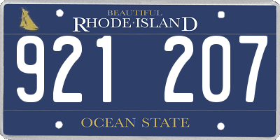 RI license plate 921207