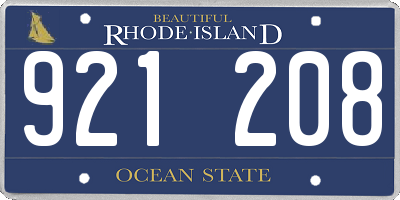 RI license plate 921208