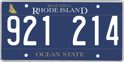 RI license plate 921214