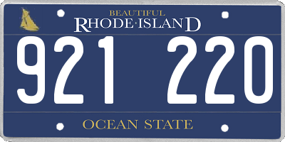 RI license plate 921220