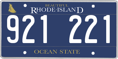 RI license plate 921221