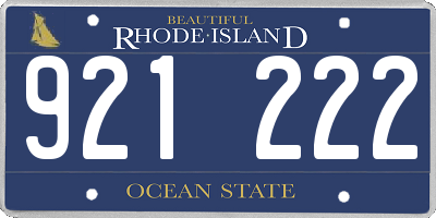 RI license plate 921222