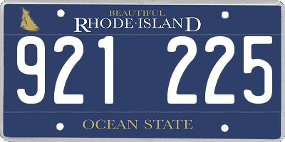 RI license plate 921225