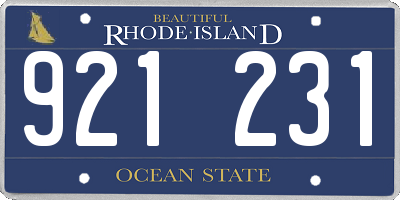 RI license plate 921231