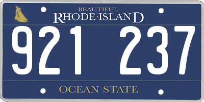 RI license plate 921237