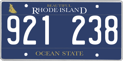 RI license plate 921238