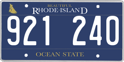 RI license plate 921240