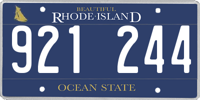 RI license plate 921244