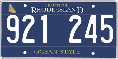 RI license plate 921245