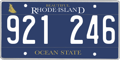 RI license plate 921246