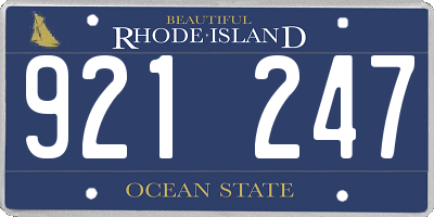 RI license plate 921247