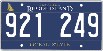 RI license plate 921249