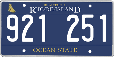 RI license plate 921251