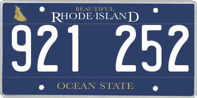 RI license plate 921252