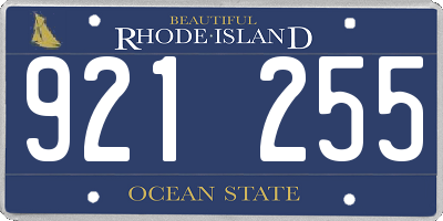 RI license plate 921255