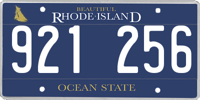 RI license plate 921256