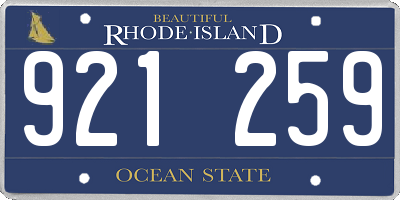 RI license plate 921259