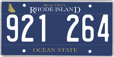 RI license plate 921264