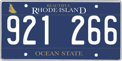 RI license plate 921266