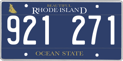 RI license plate 921271