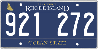 RI license plate 921272
