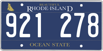 RI license plate 921278