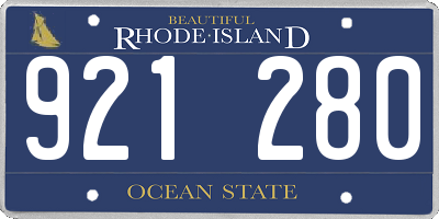 RI license plate 921280