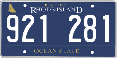 RI license plate 921281