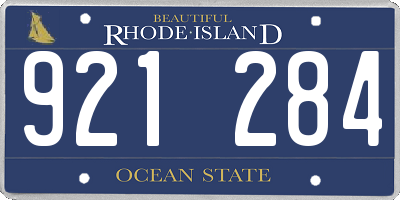 RI license plate 921284