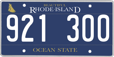 RI license plate 921300