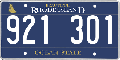 RI license plate 921301